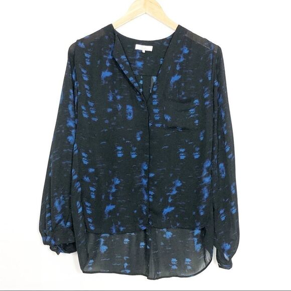 Parker | Cobalt Button Down Long Sleeve Blouse - Picture 1 of 6